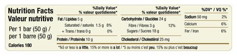 Nutrition Facts Jump Bars Apple Pie Cricket Protein Bar