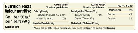 Nutrition Facts Jump Bars Chili Chocolate Cricket Protein Bar 